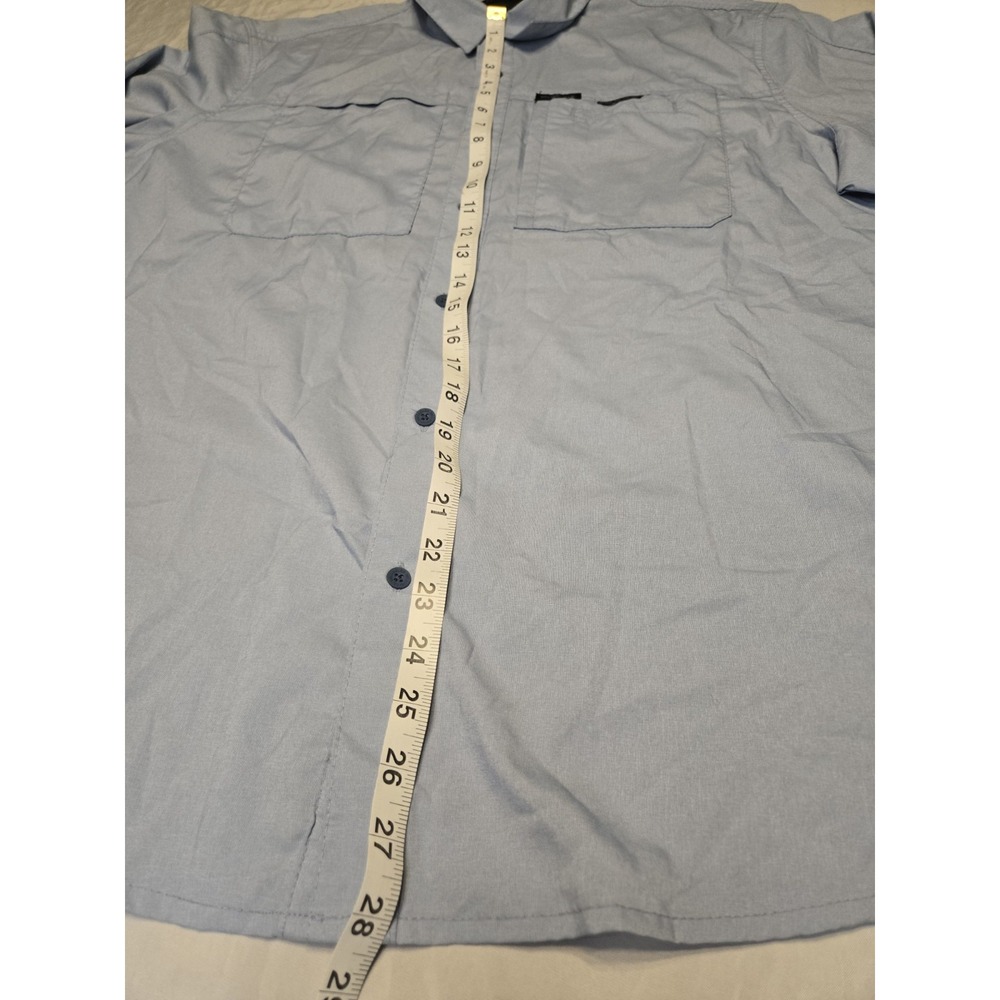 Wrangler Outdoor Series Mens‎ XL Blue Regular Fit Performance Button Up Shirt - Picture 5 of 9